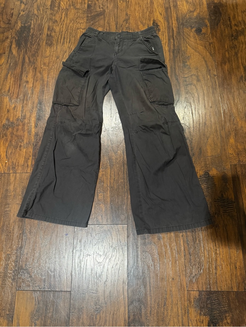 H&M Black Women's Cargo Pants with Wide Legs
